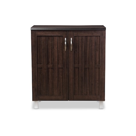 Baxton Studio Excel Modern and Contemporary Dark Brown Sideboard Storage Cabinet 119-6498